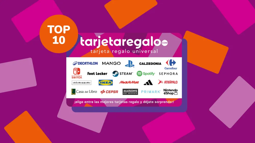 Top 10 tarjetas de regalo más populares en Tarjetaregalo.com